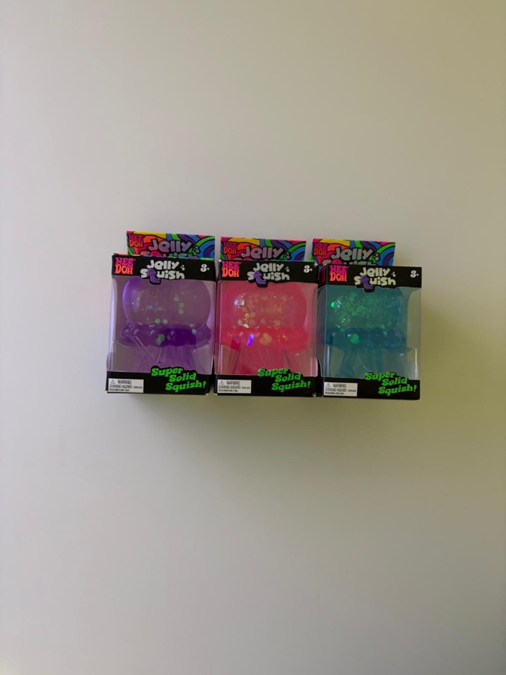 NeeDoh Jellyfish Squishy Fidget Toy Purple Pink Blue Stress Ball NEW
